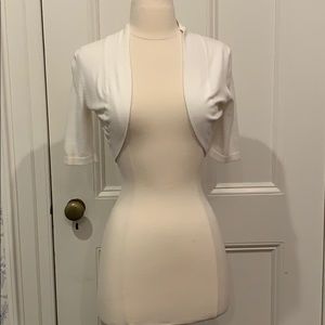 GRACE White Shrug Cardigan